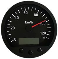 Newest Universal 140Mm Diameter Truck Speedometer Odometer 0-125Km/H With Backlight 9-36V