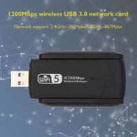 AC1200 USB WiFi Adapter 2.4GHz 5.8GHz Dual Band USB 3.0 Wireless Network Adapter 802.11 ac LAN Adapter with Rotatable Antenna  USB Network Adapters