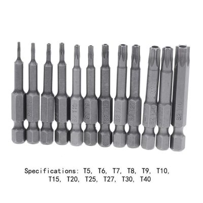 หัวไขควง Torx หัวไขควง Torx แม่เหล็ก T40 T5ที่จับทรงหกเหลี่ยม1ชิ้น