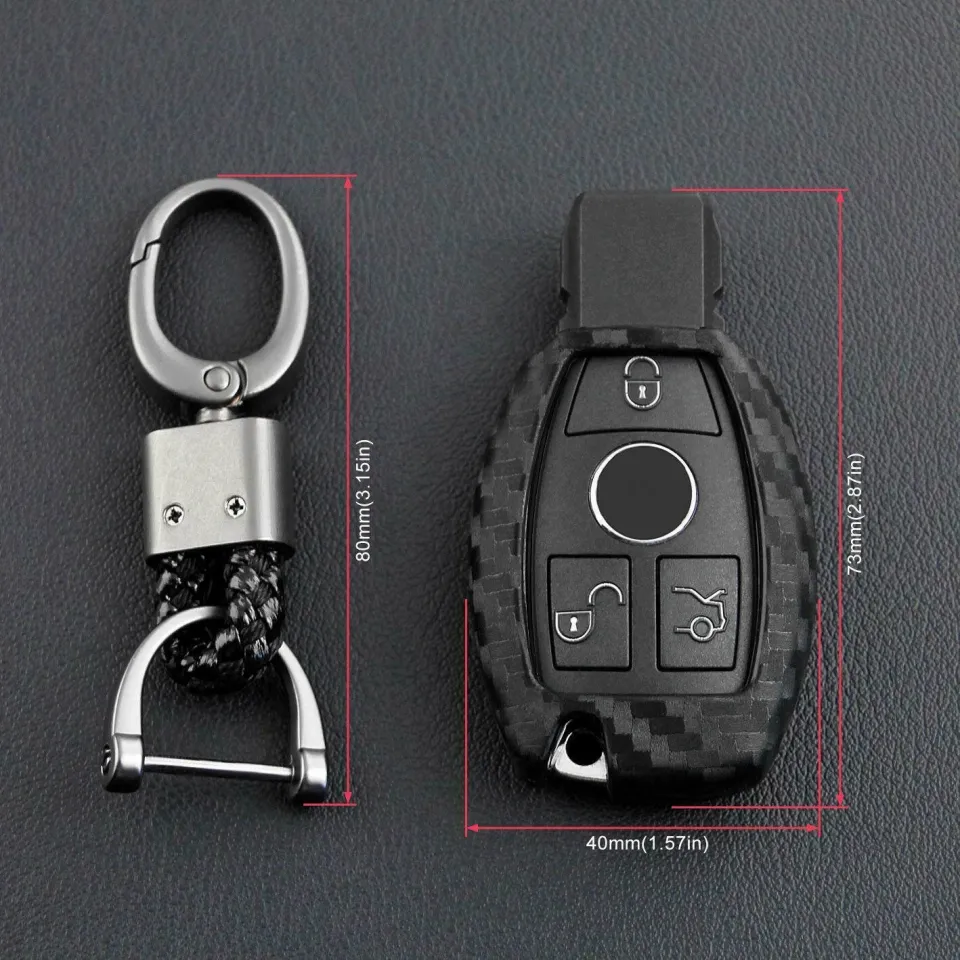 Carbon Fiber Key Fob Cover Case For Mercedes W204 W205 W212 X156 X253 W166  X204