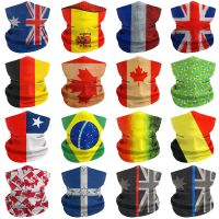 【jw】❐✽  Flag Face Bandana for Men Breathable Covering Biking Hiking Neck Gaiter Seamless Tube Headband Hairwrap Balaclava