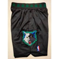 [5 Styles] NBA Ball Pants Forest Wolf TIMBERWOLVES 18 Seasons R Black Basketball Sports L4BJ