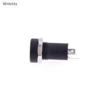 Witkitty 2pcs 3.5MM AUDIO JACK SOCKET 3 POLE Black STEREO SOLDER PANEL MOUNT with nuts