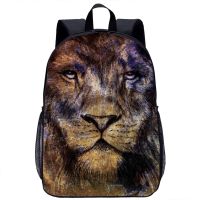 King of Beasts Lion Print Children Schoolbag Laptop Bag Girls Boys Travel Storage Backpacks Teenager Daily Casual Rucksacks