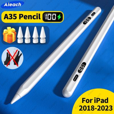 J76สำหรับดินสอ2 1ปากกา Ipad พร้อมจอแสดงผล LED ดิจิตอลพาวเวอร์ปากกาสไตลัส A35แบบปรับเอียงได้สำหรับ Ipad 2018 - 2022
