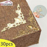30pcs Antique Decorative Protector Metal 41mm Embellishments Corner Brackets For Gift Wine Wooden Box Case Furniture Fittings