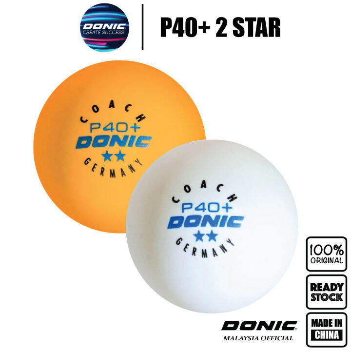 DONIC Coach P40+ 2 Star Ball EXCELLENT QUALITY TRAINING BALLS Table
