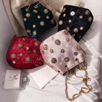 QianXing Shop New Womens Shoulder Bags Bucket Bag Elegant Velvet Handbag Tote Crossbody Bag Chain Shoulder Strap