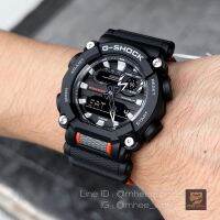 G-Shock สายผ้า รุ่น GA-900C-1A4 ดำส้ม ลงตัว ของแท้ ประกันศูนย์