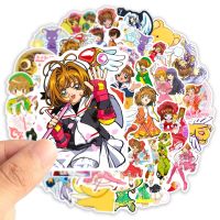 hotx【DT】 10/50Pcs Anime Card Captor Paper Sticker Stationery Scrapbook Graffiti Stickers for Laptop Skardboard Car