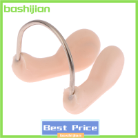 Bashijian ที่หนีบจมูกสำหรับว่ายน้ำกันน้ำพร้อมเคสใส่ของป้องกันสำลักลวดหนีบจมูกใต้น้ำ1ชิ้น