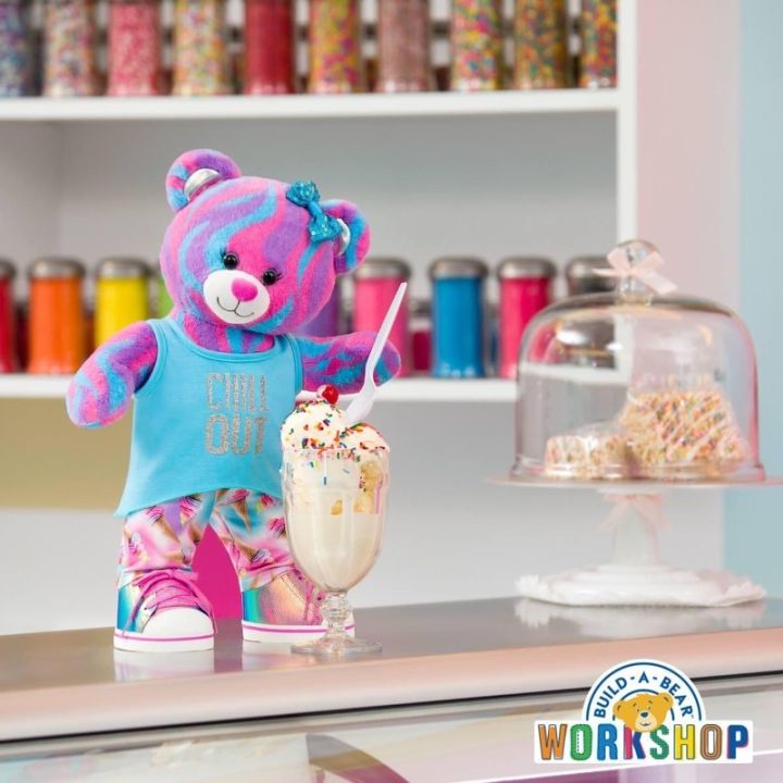 ตุ๊กตาหมี-บิ้วอะแบร์-ไอศครีม-build-a-bear-workshop-มือสองลิขสิทธิ์แท้จากอเมริกา