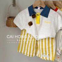 [Babycat] พร้อมส่ง ขายดี เสื้อยืดลําลอง คอปก ทรงหลวม แนวตั้ง สไตล์เกาหลี ญี่ปุ่น แฟชั่นฤดูร้อน สําหรับเด็กผู้ชาย ผู้หญิง