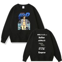 Anime Drift AE86 Initial D Mika Uehara Print Pullover Men Oversized Fashion Sportswear Man Plus Size Vintage Sweatshirt Size XS-4XL