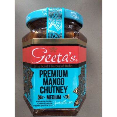 🔷New Arrival🔷 Geetas Mango Chutney ซอสมะม่วงกวน สำหรับราด อาหาร 320 กรัม  🔷🔷