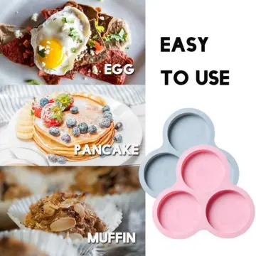 2pcs Air Fryer Silicone Egg Molds For Egg Bites, Muffin Top, Breakfast  Sandwiches, Hamburger Buns, Non-stick