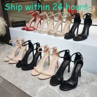 【Ready Stock】 ﹉ C40 [Ready Stock] Women Summer Casual Strappy Open Toe Stiletto Heel Party Peep Toe Strapy Shoes 5.0