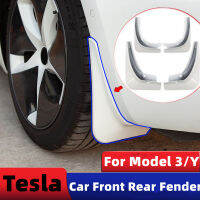 รถ Fender สำหรับ Tesla รุ่น3รุ่น Y 2022รถด้านหน้าด้านหลัง Mud Flaps Mudguard ABS Splash Guards รถอุปกรณ์เสริม Tesla รุ่น Y 2023