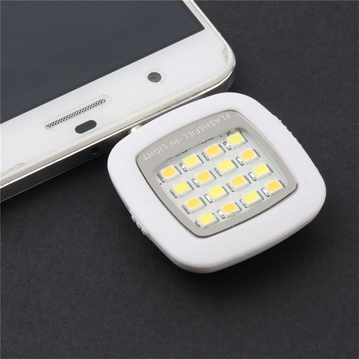 sale-anskukducha1981-แจ็ค3-5มม-ขนาดเล็ก16แฟลชเซลฟี่โคมไฟ-led-การถ่ายภาพโทรศัพท์มือถือแบบพกพาเติมแสงได้ชาร์จไฟได้สำหรับสมาร์ทโฟน-iphone6