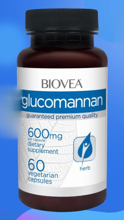BIOVEA GLUCOMANNAN 1200 mg / 60 Vegetarian Capsules