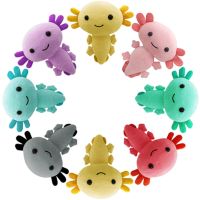 ตุ๊กตาของเล่นสัตว์ผ้ากำมะหยี่น่ารัก Axolotl Plushies รูปการ์ตูนสัตว์ชมพูอ่อน Axolotl ตุ๊กตามือสำหรับเด็กของขวัญ2022