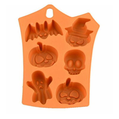 6 Cavity Halloween Silicone Cake Mold Decor Soap Chocolate Baking MouldHalloweenMultifunctional6 Cavity, Silicone, Soap Chocolate Baking MouldCake Mold