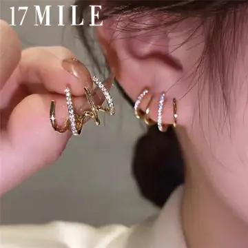 ShopOlica Ear Cuff 5Pcs Set for WomenGirls Cartilage Clip On Earrings  Set Non Piercing