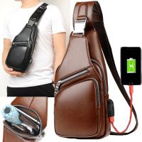 ☬✙ Lingzhi Kangaroo Genuine Mens Bag Chest Bag Mens Chest Bag Diagonal Bag Casual Shoulder Bag Multifunctional Backpack Outdoor Bag