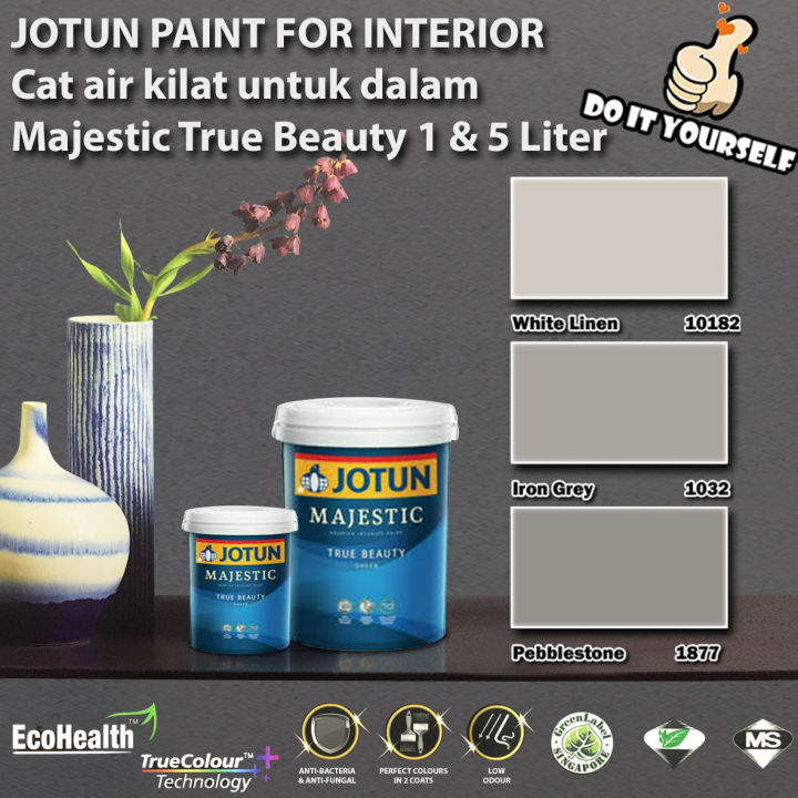 Jotun Majestic True Beauty Collection 1 & 5 Liter White Linen 10182 ...