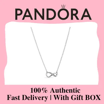Buy PANDORA Sparkling Infinity, Clear CZ 925 Sterling Silver Necklace,  Size: 50cm, 19.7 inches - 398821C01-50 at Amazon.in