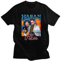 เสื้อยืดผ้าฝ้ายเสื้อยืดลําลอง แขนสั้น คอกลม พิมพ์ลาย Hasan Piker ทรงหลวม สไตล์ฮาราจูกุ แนวสตรีท แบบสร้างสรรค์ สําหรับผู้  CUEZ