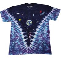 เสื้อยืดมัดย้อมวี LIQUID BLUE ลาย galaxy ลายใหม่หน้าหลังสวยงาม