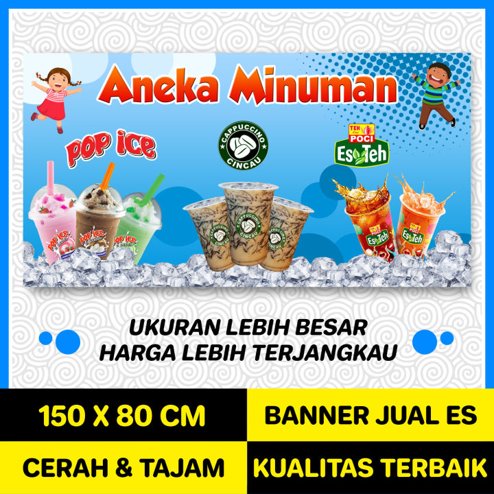 Banner Spanduk Pop Ice Banner Teh Poci Banner Capcin Lazada Indonesia 4770