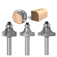 1PC 8MM Shank Milling Cutter ไม้แกะสลัก Round-Over Router Bits สําหรับเครื่องมืองานไม้ 2 ขลุ่ย Endmill พร้อมแบริ่งมิลลิ่ง