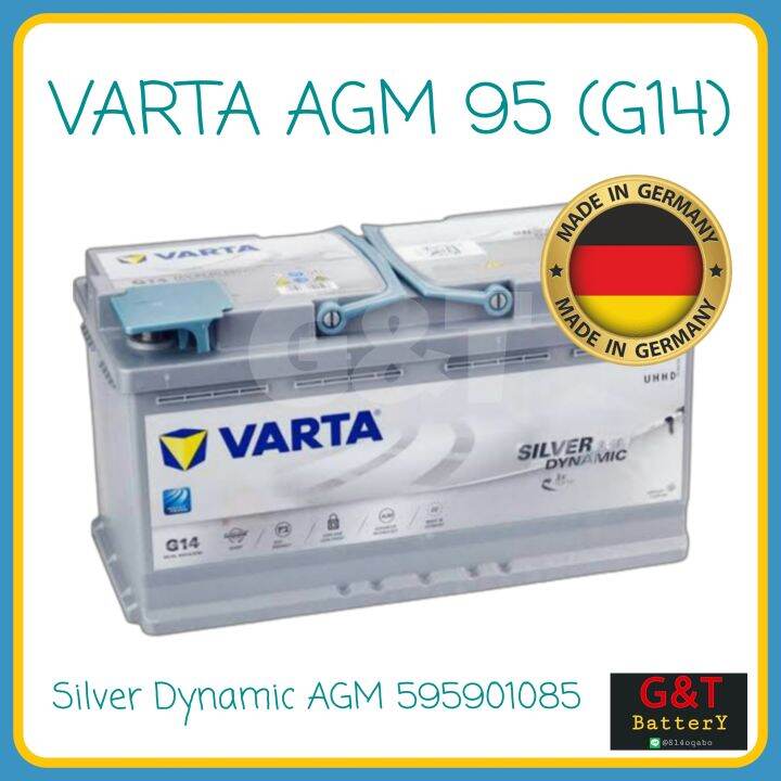 VARTA Silver Dynamic AGM G14 (595901085) แบตเตอรี่รถยนต์ 95Ah ผลิตจาก ...