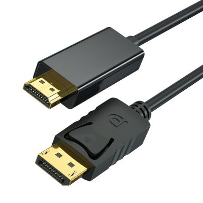 4K Displayport DP To HDMI-Compatible สายเคเบิลอะแดปเตอร์ช่องแสดงผลไปยังวิดีโอ HDMI HD ตัวแปลงสายสัญญาณเสียงสำหรับ PC TV Projector แล็ปท็อป