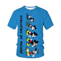 Disney Mickey summer mens short sleeve Mickey Mouse fashion dress trend Disney new cartoon T-shirt European casual coat