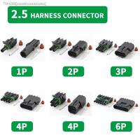 ☫✙☂ 5/20/100 Sets Delphi 2.5 Series Connector 1/2/3/4/6 Pin Waterproof Harness Plug Terminal Sheath 12015792 12015793