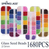 2023 2mm /3mm Small Glass Seed Beads kit Funtopia Colorful Mix Beads for Bracelets Jewelry Making DIY Crafts