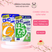Combo Viên Uống Trắng Da Mờ Thâm Giảm Nám DHC Vitamin C + DHC Trắng Da 60