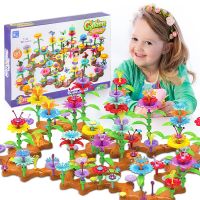 Girls Flower Garden Building Blocks Toys STEM Learning Educational Activity For Preschool Christmas Birthday Gift For Kids