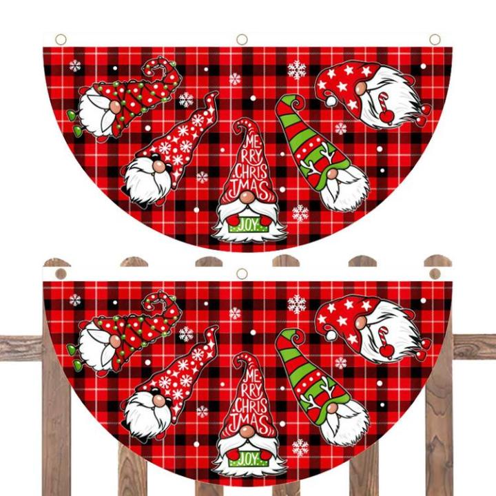 christmas-bunting-flag-2-pieces-christmas-outdoor-polyester-fan-shaped-flag-outdoor-bunting-flags-winter-fan-banner-with-grommets-for-outdoor-garden-patio-decoration-enjoyable