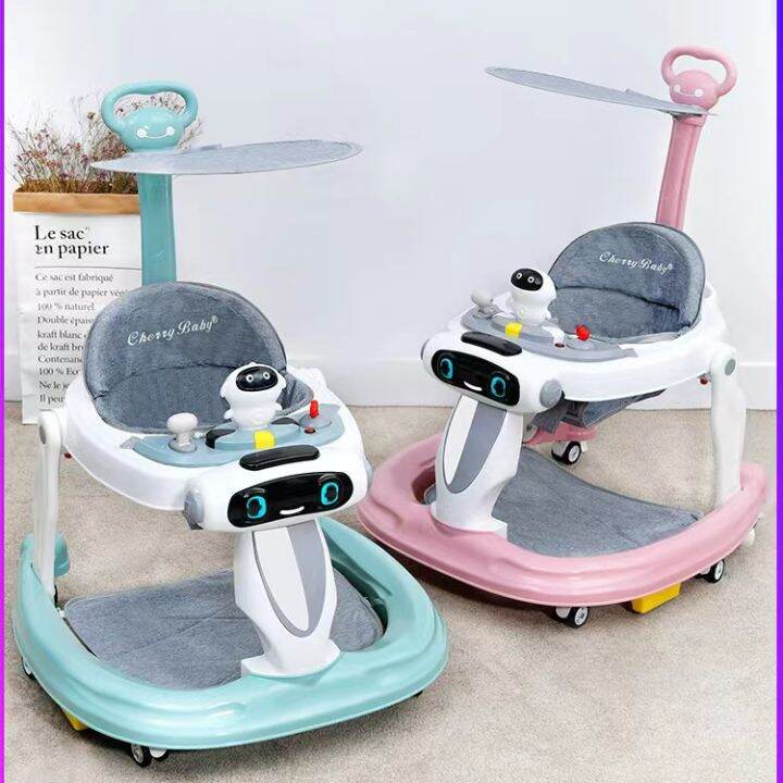 LESS HABY Smart Robot Walker Multi Function 6 Wheels Baby Walkers with