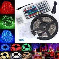 Backlight 5M 10M 15M 20M USB LED Strip ไฟ TV Backlight 3528 RGB เปลี่ยนสี + รีโมทคอนโทรล Strip