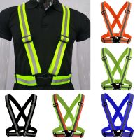 New Highlight Reflective Straps Night Running Riding Clothing Vest Adjustable Safety Vest Elastic Band For Adults And Children