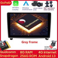 Qualcomm สำหรับเปอโยต์407 1 2004-2011แอนดรอยด์วิทยุติดรถยนต์อัตโนมัติจอภาพเครื่องเล่นมัลติมีเดียวิดีโอนำทาง GPS Carplay สเตอริโอ Wifi