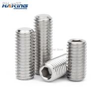 Hexagon Hex Socket Set Screw Flat Point Allen Head Grub Screw M2 M2.5 M3 M4 M5 M6 M8 M10 M12 Stainless Steel Headless Set Screw