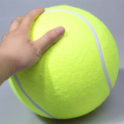 ของเล่นสำหรับกัดสัตว์เลี้ยงลูกเทนนิสยักษ์24ซม. สำหรับของเล่นสุนัขกัดเล่นของเล่นลูกเทนนิสพองได้เอกลักษณ์ขนาดใหญ่ของเล่นสัตว์เลี้ยงจัมโบ้อุปกรณ์บอล D2.5 Yy. ร้านค้า