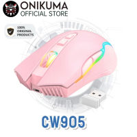 Onikuma Cw905 Rgb Backlit Wireless Gaming Mouse เมาส์คอมพิวเตอร์แบบชาร์จไฟได้ถึง3600ปรับ Dpi