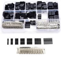 620Pcs Dupont ลวดสายจัมเปอร์ Pin Header Connector ชุดชาย Crimp Pins หญิง Pin Connector Terminal Pitch พร้อมกล่อง